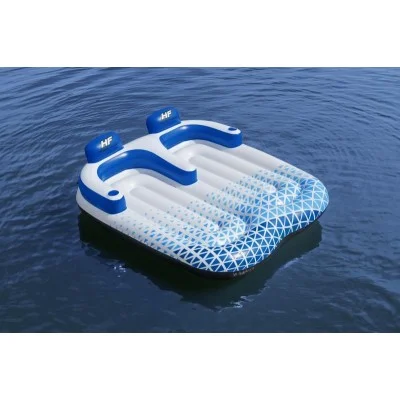 Bestway 1.96m x 1.93m indigo wave double lounge (contents:1 lounge, repair patch)